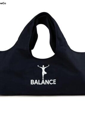 Recycled Cotton Canvas Yoga Mat Bag with Shoulder Strap and Inner Pocket